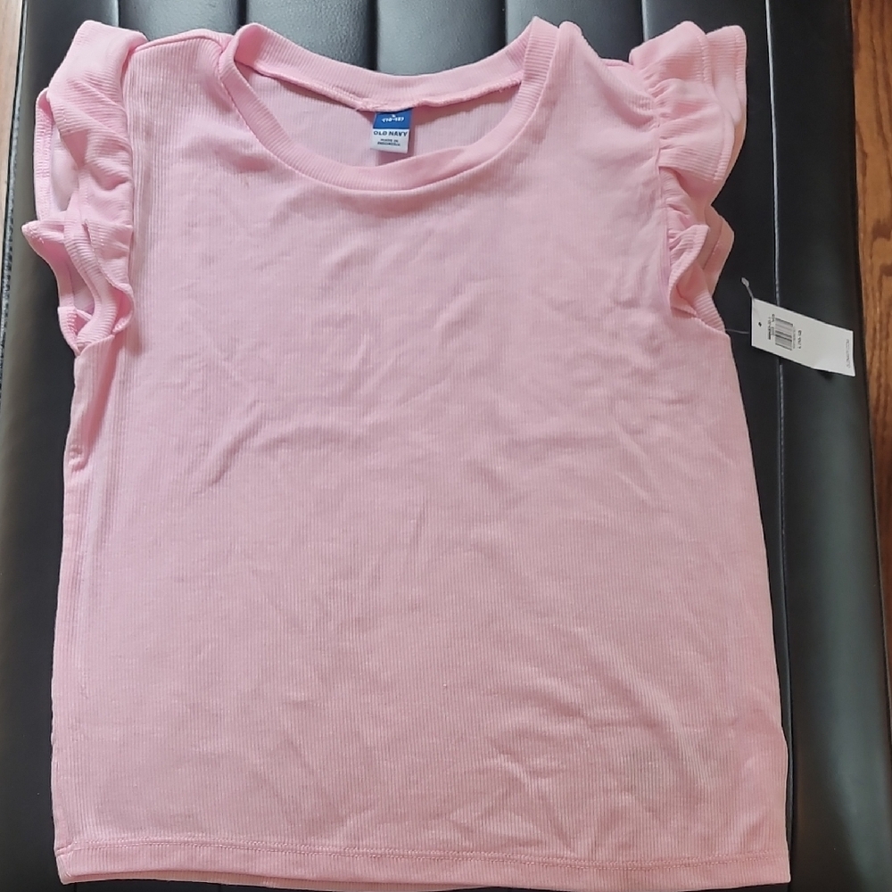 Old Navy Pink Ruffle Sleeve Tee